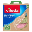 Vileda Microfibra 100% Riciclato, panno ideale per pulire efficacemente tutte le superfici. 3x
